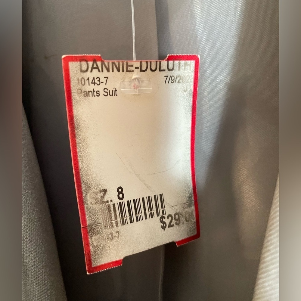 Le Suit Blazer Jacket Gray Silver Women’s Size 8 Professional Career Pleating - Picture 13 of 14